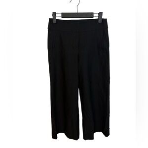 Korye Black Cropped Wide Leg Pull On Pants